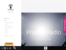 Tablet Screenshot of prayingradio.org